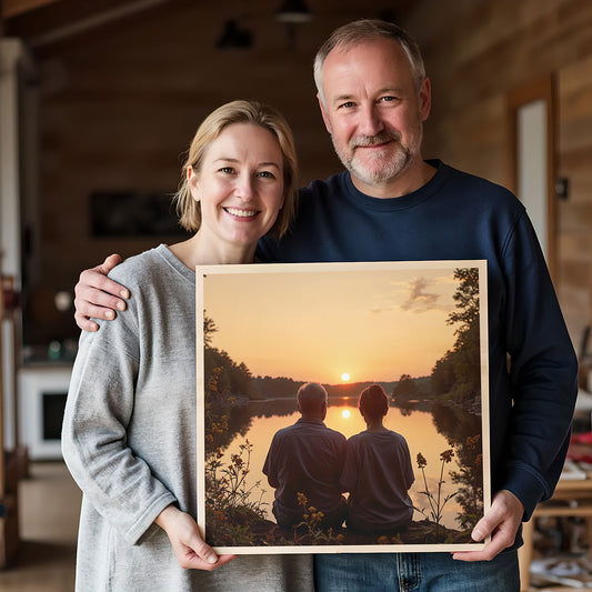 Custom Photo on Wood Square