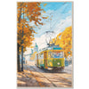 Helsinki Vintage Green–Yellow Tram – Autumn City,