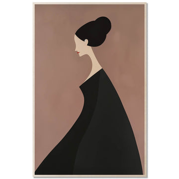 Geometric Portrait — Lady in Black Study