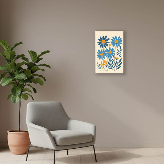 Minimal Daisy Blooms — Abstract Floral