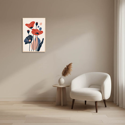 Poppies — Flat Contemporary Botanical