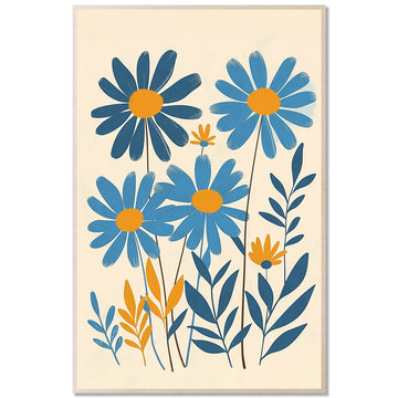 Minimal Daisy Blooms — Abstract Floral