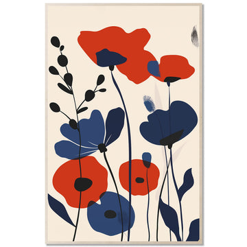Poppy Blossoms — Modern Abstract Floral