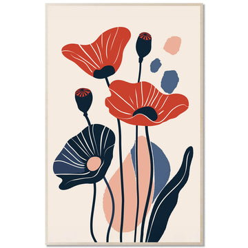 Poppies — Flat Contemporary Botanical