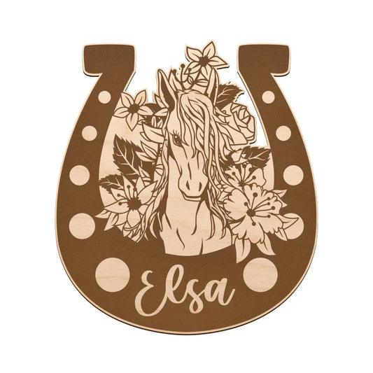 Personalized Horseshoe Name Plate