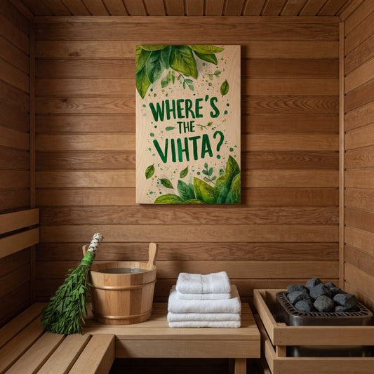 Where’s the Vihta - Nordic Sauna Wall Decor