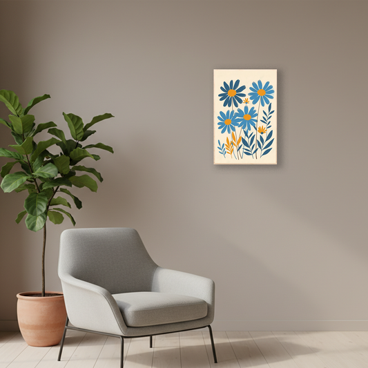 Minimal Daisy Blooms — Abstract Floral