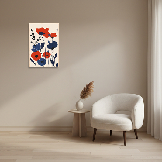 Poppy Blossoms — Modern Abstract Floral