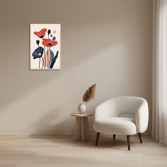 Poppies — Flat Contemporary Botanical