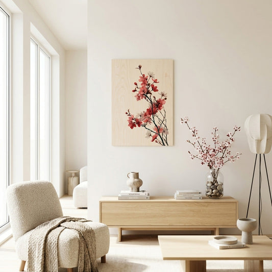 Minimalist Cherry Blossom Wall Art