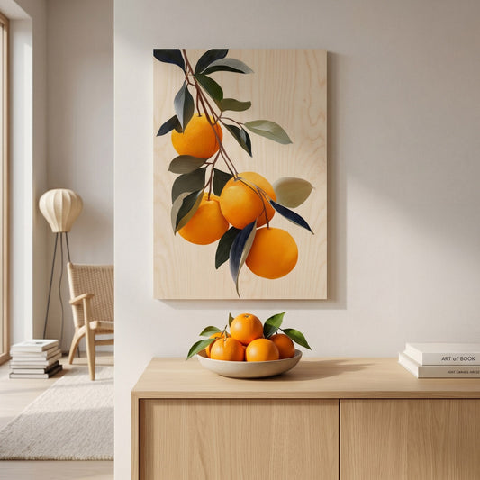 Minimalist Orange - Modern Botanical Wall Art