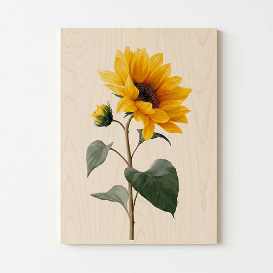 Minimalist Sunflower - Modern Botanical Wall Art