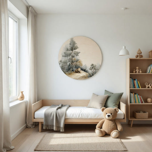 Cute baby bear - Kids room plywood wall art