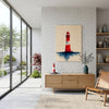 Red Lighthouse - Interior Plywood Wall Decor