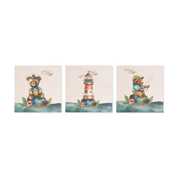 Bear & Lighthouse Wall Set