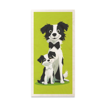 Border Collie Duo Wall Decor