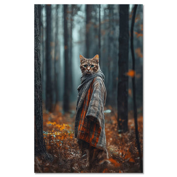 Comic Cat Finnish Forest — Maine