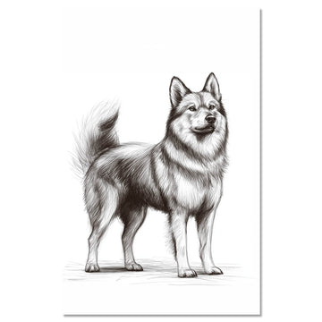 Dog Jmthund standing proudly 2