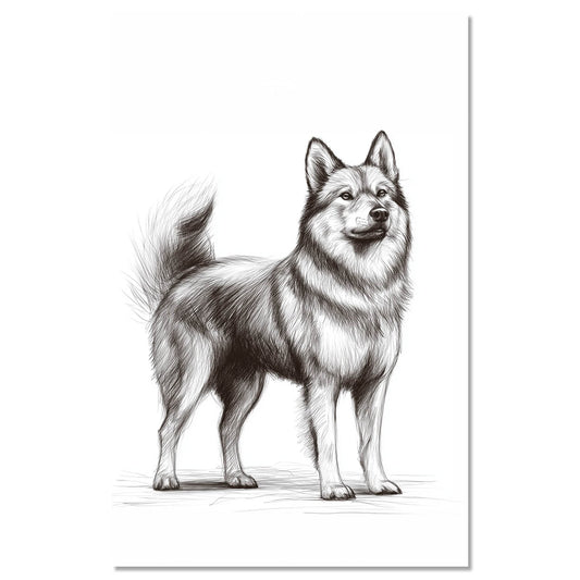 Dog Jmthund standing proudly 2