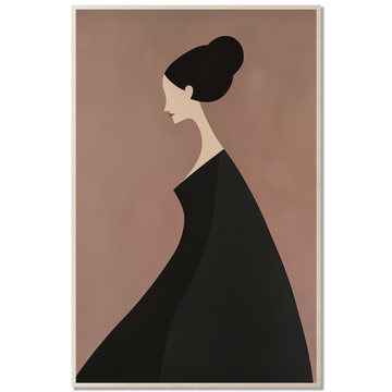 Geometric Portrait — Lady in Black Study