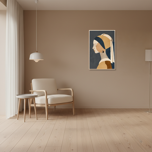 Minimal Portrait — Pearl Earring Study