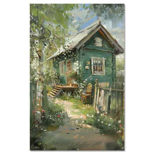 Forest green cottage
