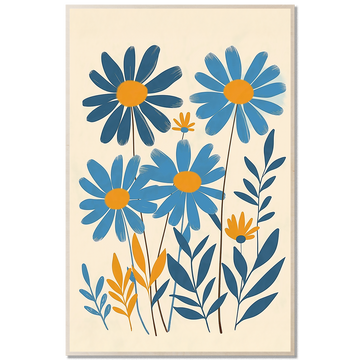 Minimal Daisy Blooms — Abstract Floral