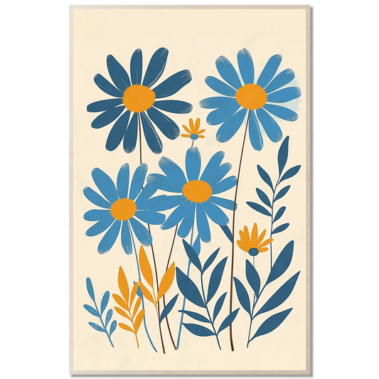 Minimal Daisy Blooms — Abstract Floral
