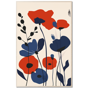 Poppy Blossoms — Modern Abstract Floral