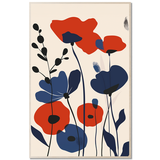 Poppy Blossoms — Modern Abstract Floral