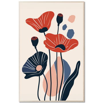 Poppies — Flat Contemporary Botanical