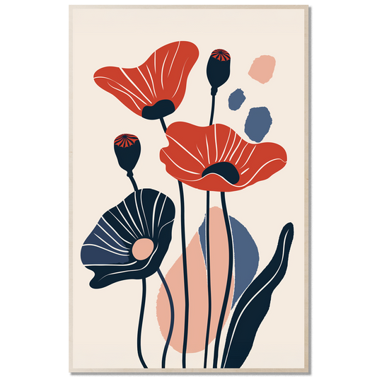 Poppies — Flat Contemporary Botanical
