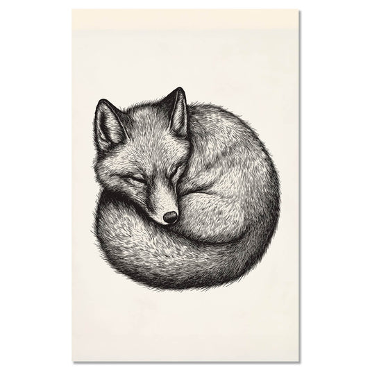 Vintage fox illustration