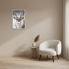 Reindeer portrait - snowy winter