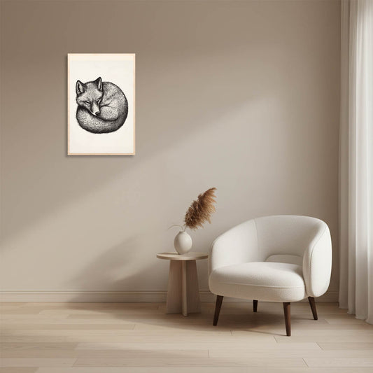 Vintage fox illustration