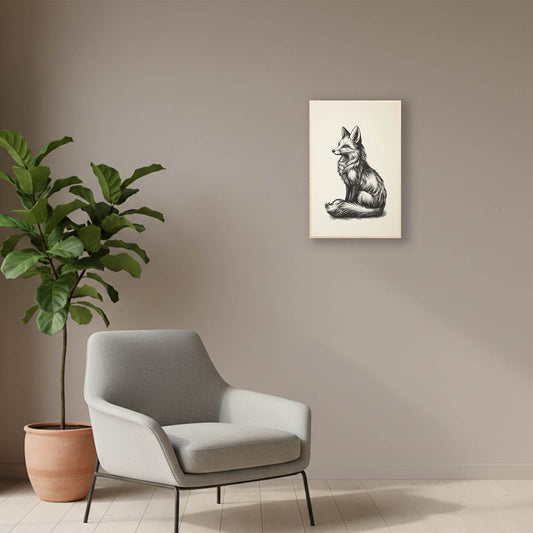 Vintage fox illustration2