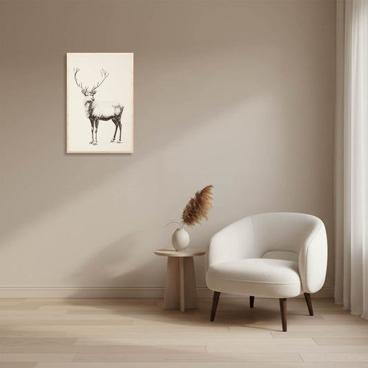 Vintage reindeer illustration