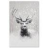 Reindeer in snow - snowy deer