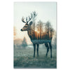 Deer silhouette - double exposure