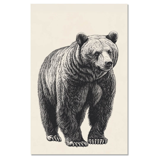 Vintage bear illustration