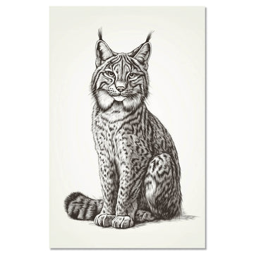 Vintage lynx illustration