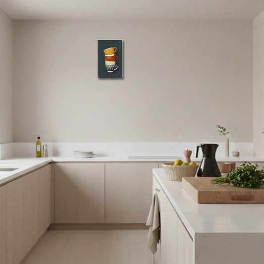 Stacked Ceramic Cups — Morning coffee cups