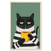 Black Cat with Sweater — Cozy black cat