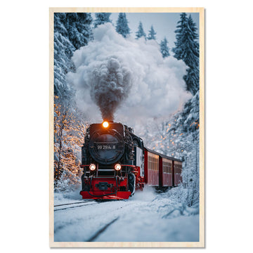 Steam train - snowy journey