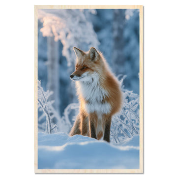 Red fox - snowy morning