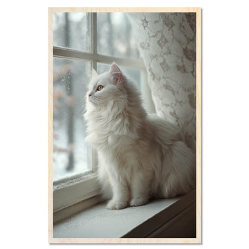 Fluffy cat - winter embrace